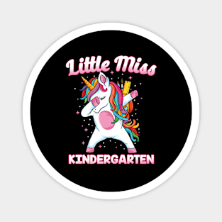 Little miss Homeschool squad dabbing unicorn homeschool Magnet